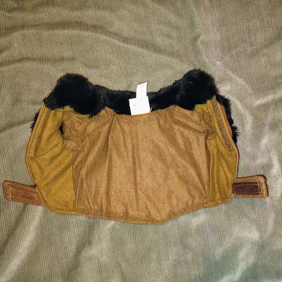 Fur trimmed dog coat